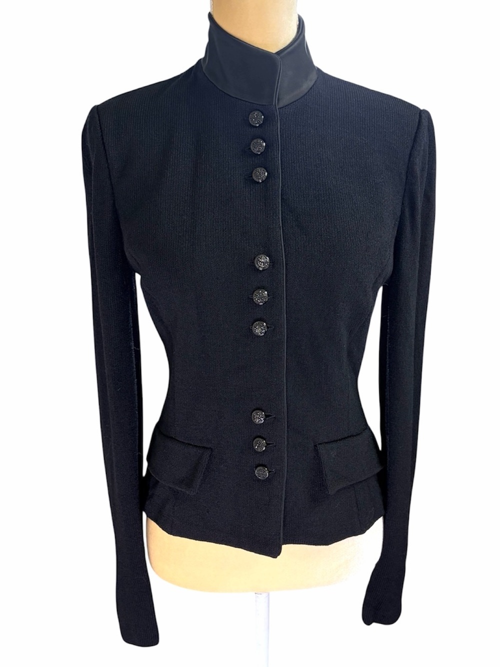 St. John Evening Satin and Knit Blazer 10